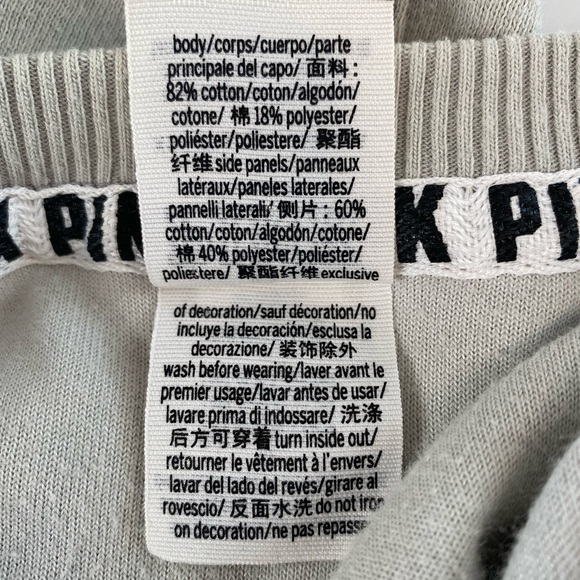 Victoria’s Secret PINK Grey velour plush campus sweater - Picture 7 of 9